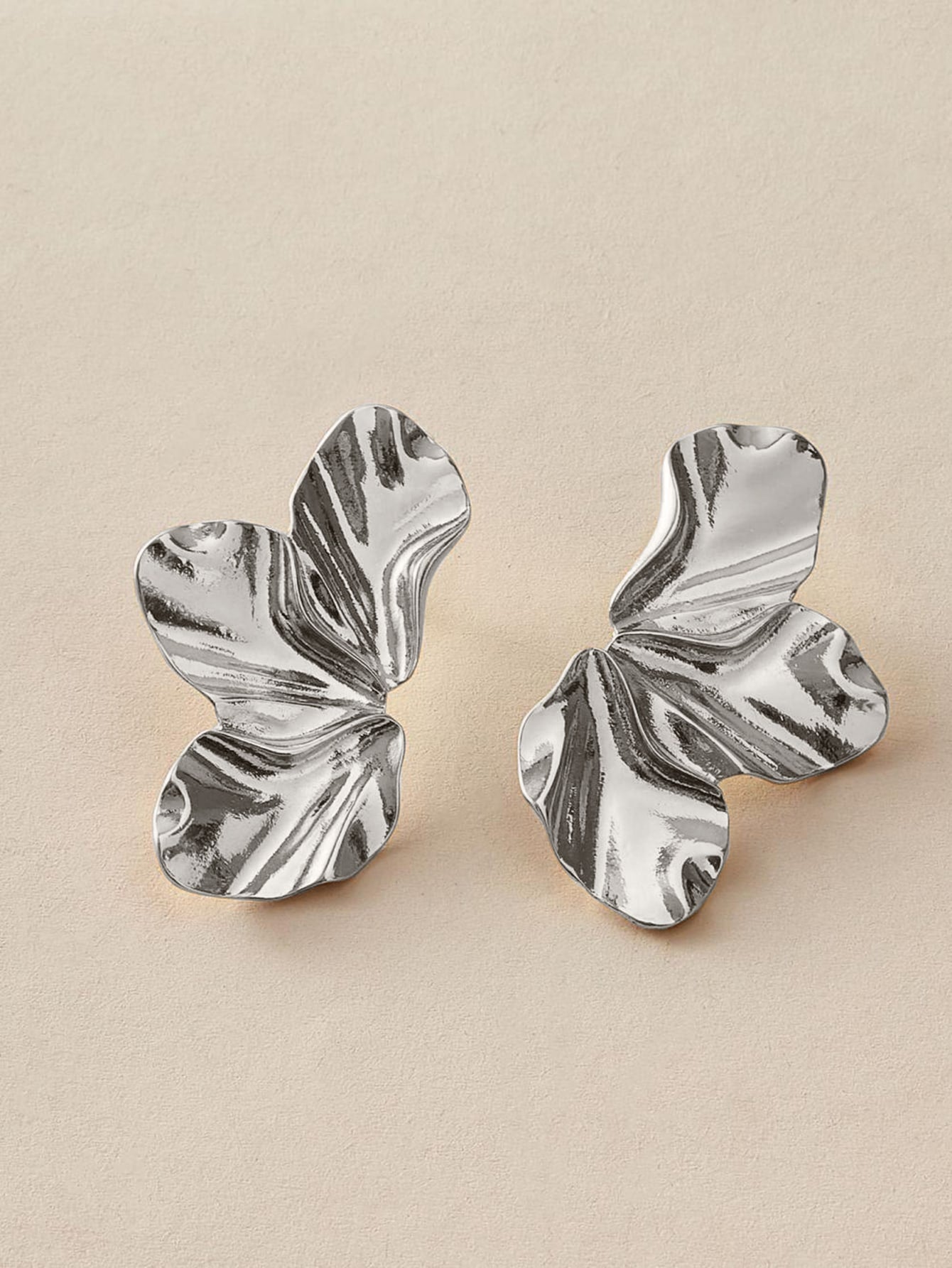 1pair Irregular Twist Geometric Stud Earrings