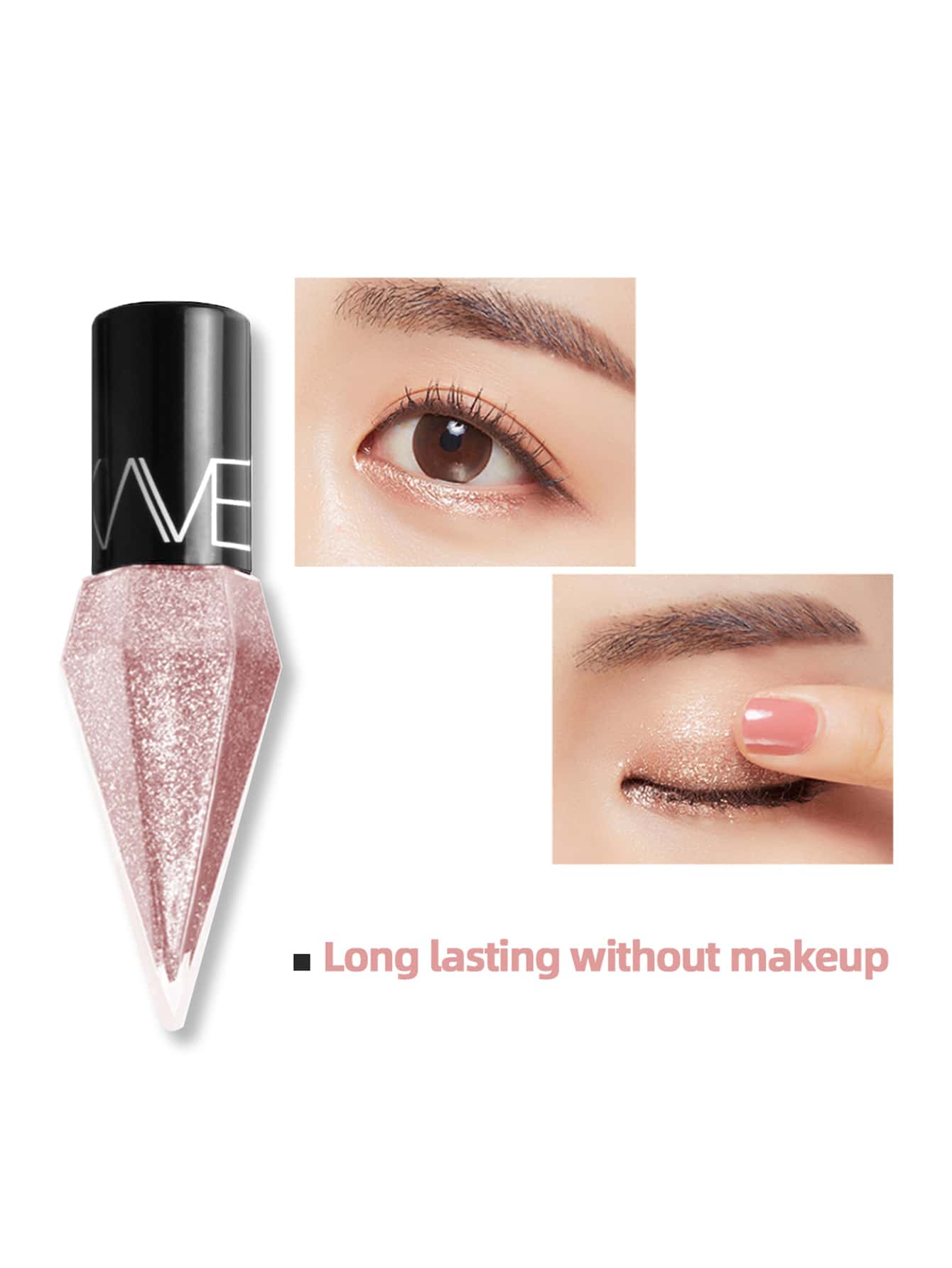 5Pcs/set Rhinestone Shiny Eye Liners Eyeshadow Waterproof Silver Rose Gold Color Glitter Sequins Eyeliner Eye Shadow Y2K Makeup Beauty Cosmetics