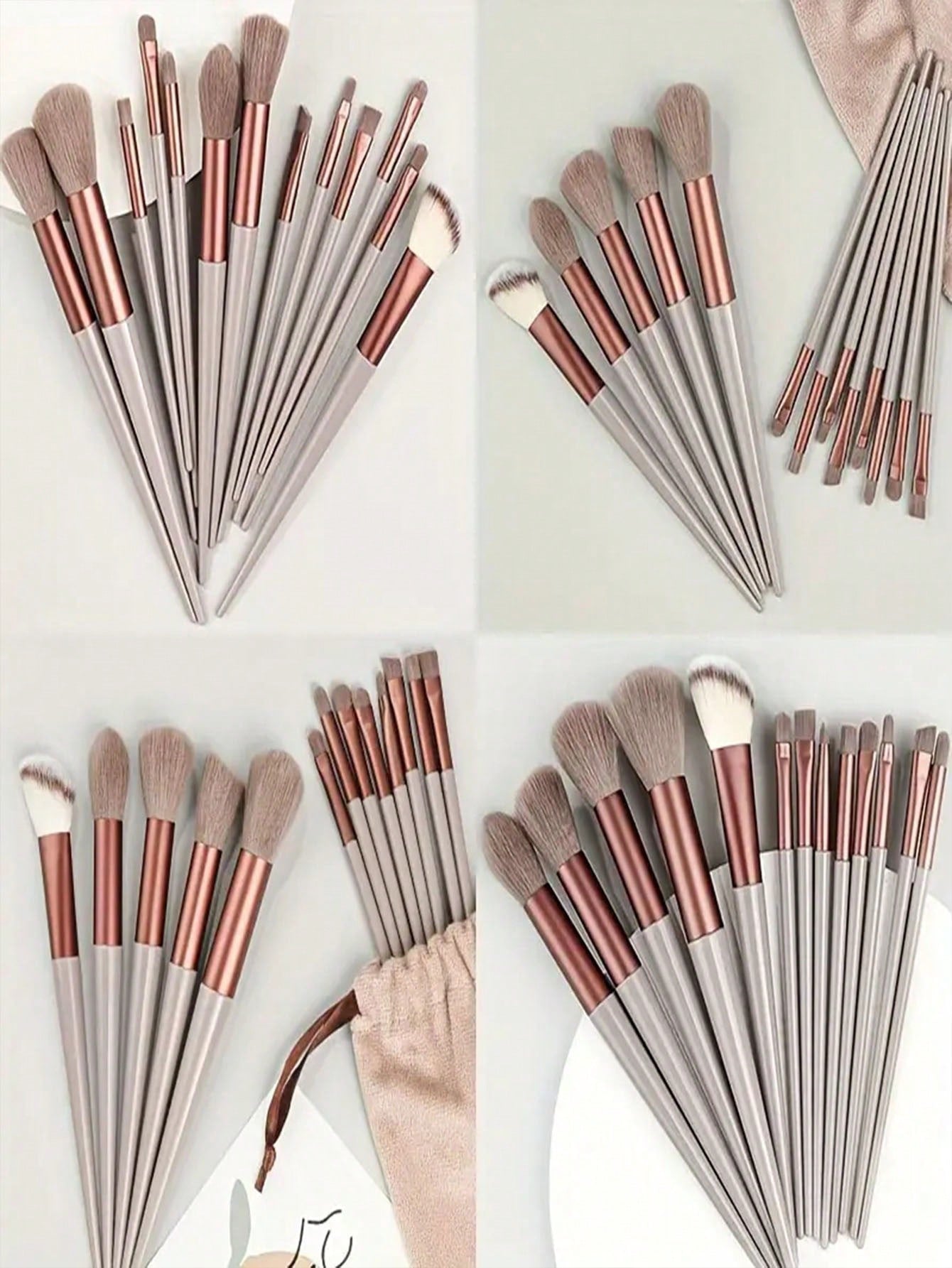 13pcs Makeup brush set 13 makeup brush set plus storage bag Non-shedding eyeshadow brush Soft ultra soft affordable brush Super soft non-shedding Beginner makeup artist 13 set brush Eyeshadow brush Contouring brush Makeup set Eyeshadow brush Soft makeup