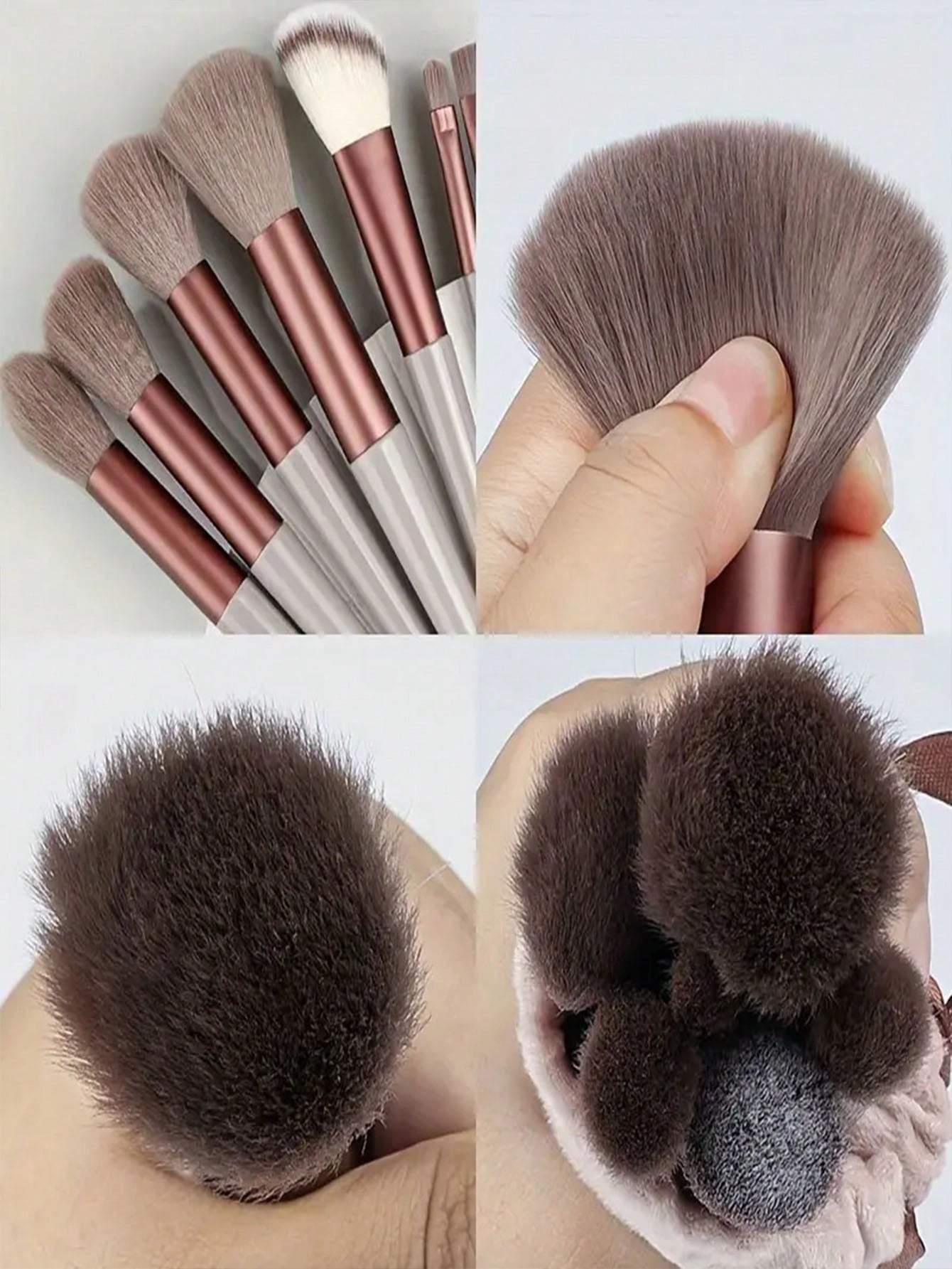 13pcs Makeup brush set 13 makeup brush set plus storage bag Non-shedding eyeshadow brush Soft ultra soft affordable brush Super soft non-shedding Beginner makeup artist 13 set brush Eyeshadow brush Contouring brush Makeup set Eyeshadow brush Soft makeup