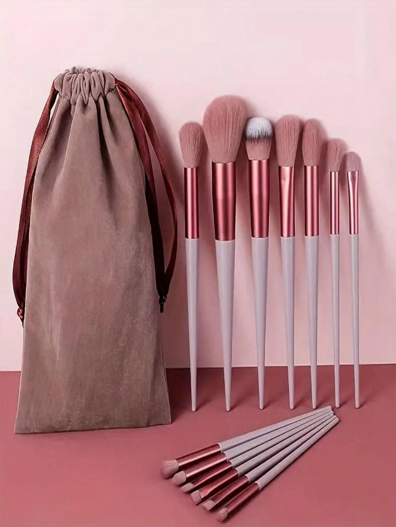 13pcs Makeup brush set 13 makeup brush set plus storage bag Non-shedding eyeshadow brush Soft ultra soft affordable brush Super soft non-shedding Beginner makeup artist 13 set brush Eyeshadow brush Contouring brush Makeup set Eyeshadow brush Soft makeup