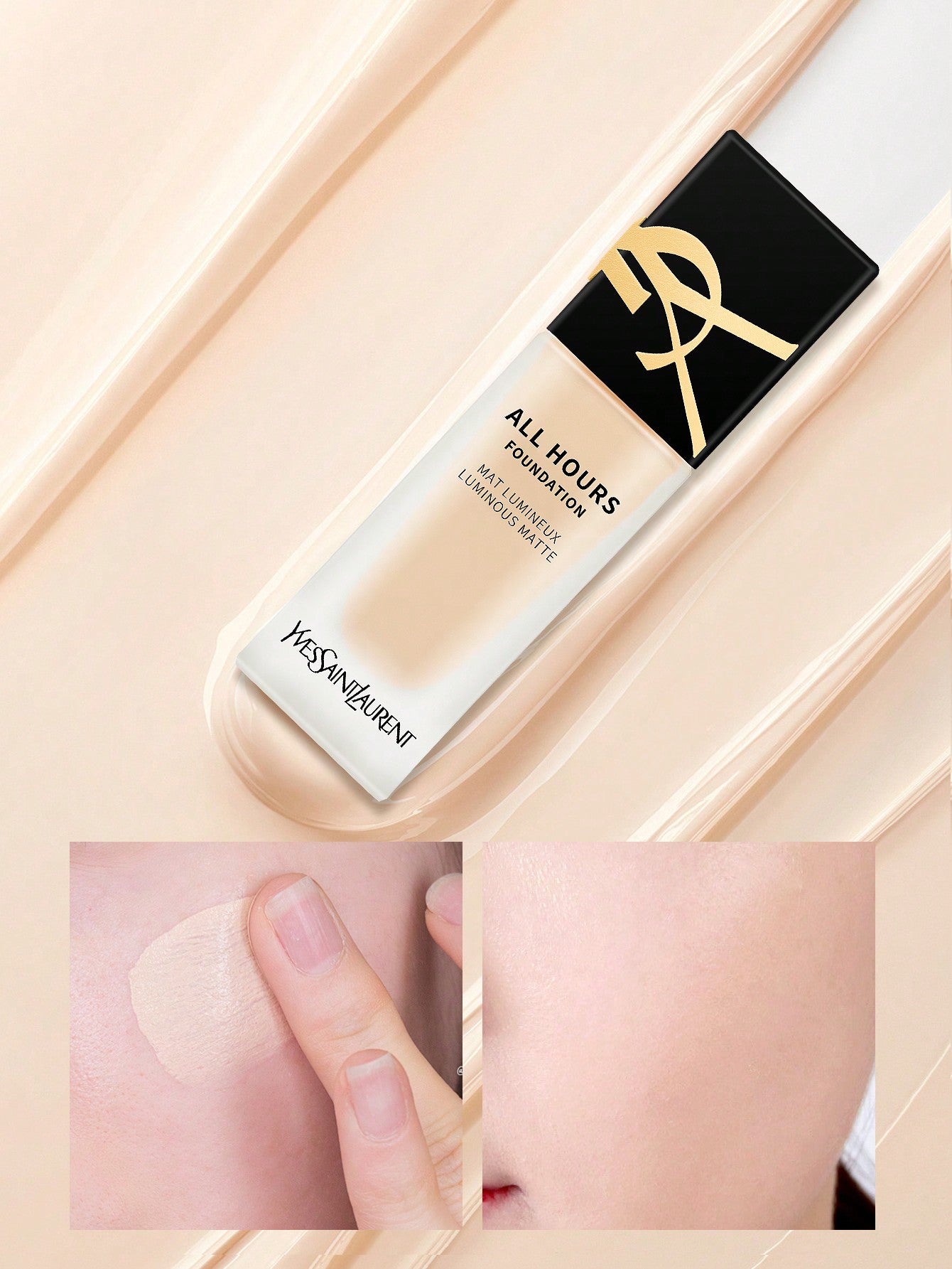 Yves Saint Laurent All Hours Foundation Full Cover Luminous Matte-All Day Long Wear SPF 20 #LC2 -0.84 Fl.Oz./25ml(Different Versions Are Shipped Randomly)