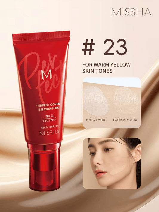 Missha M Perfect BB Cream No.23 Natural Beige Natural Coverage Skin-Nourishing Ingredients