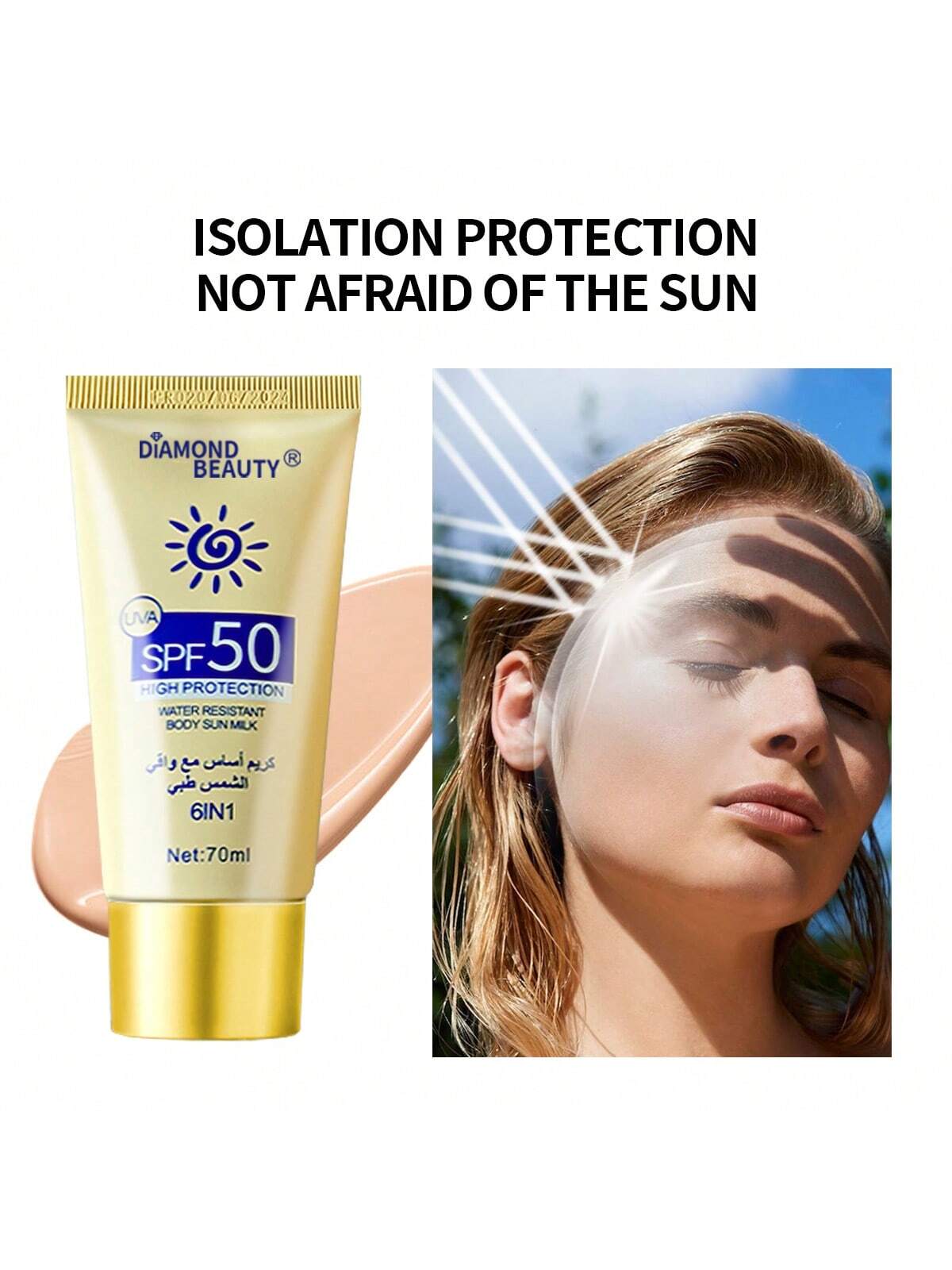 Sunscreen Liquid Foundation High Sun Protection And High Concealment Invisible Pores & Even Skin Tone & Smudge Proof,Fit To The Skin