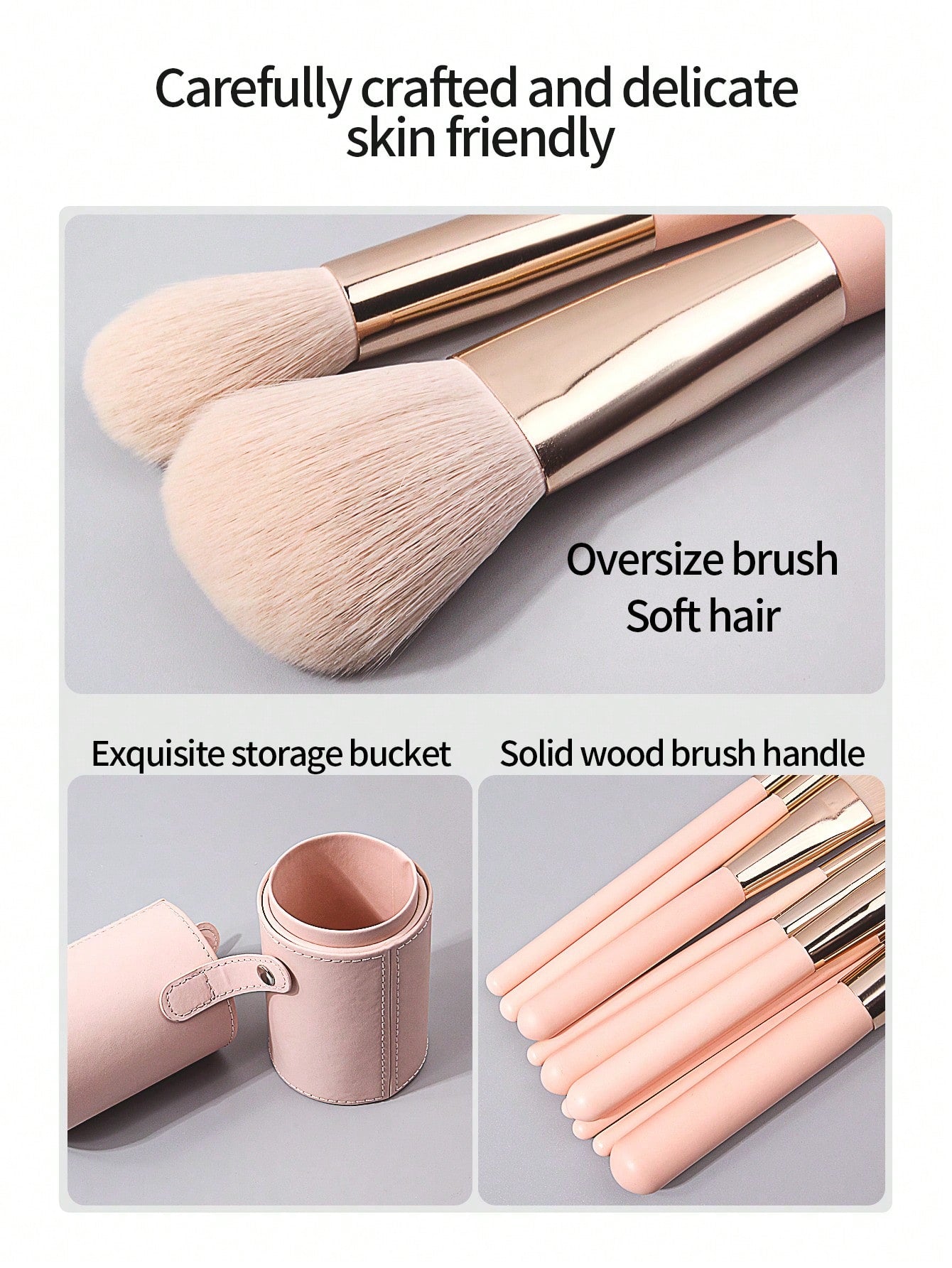 13PCS/10PCS/2PCS/1pc High-End Beginner Makeup Brush Set Combo, 10pcs Makeup Brush Set With Face Powder Brush, Blush Brush For Professional Makeup Artist, 2pcs Triangle Makeup Sponge Puffs, 1pc Large Capacity Waterproof Dustproof Brush Holder