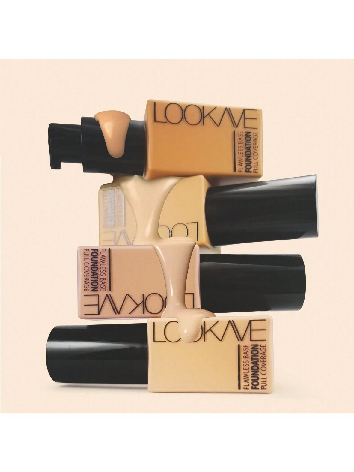 1pc Liquid Foundation, Long-Lasting, Waterproof, Sweat-Proof, Easy To Apply, Oil-Control, Concealing, 6 Colors