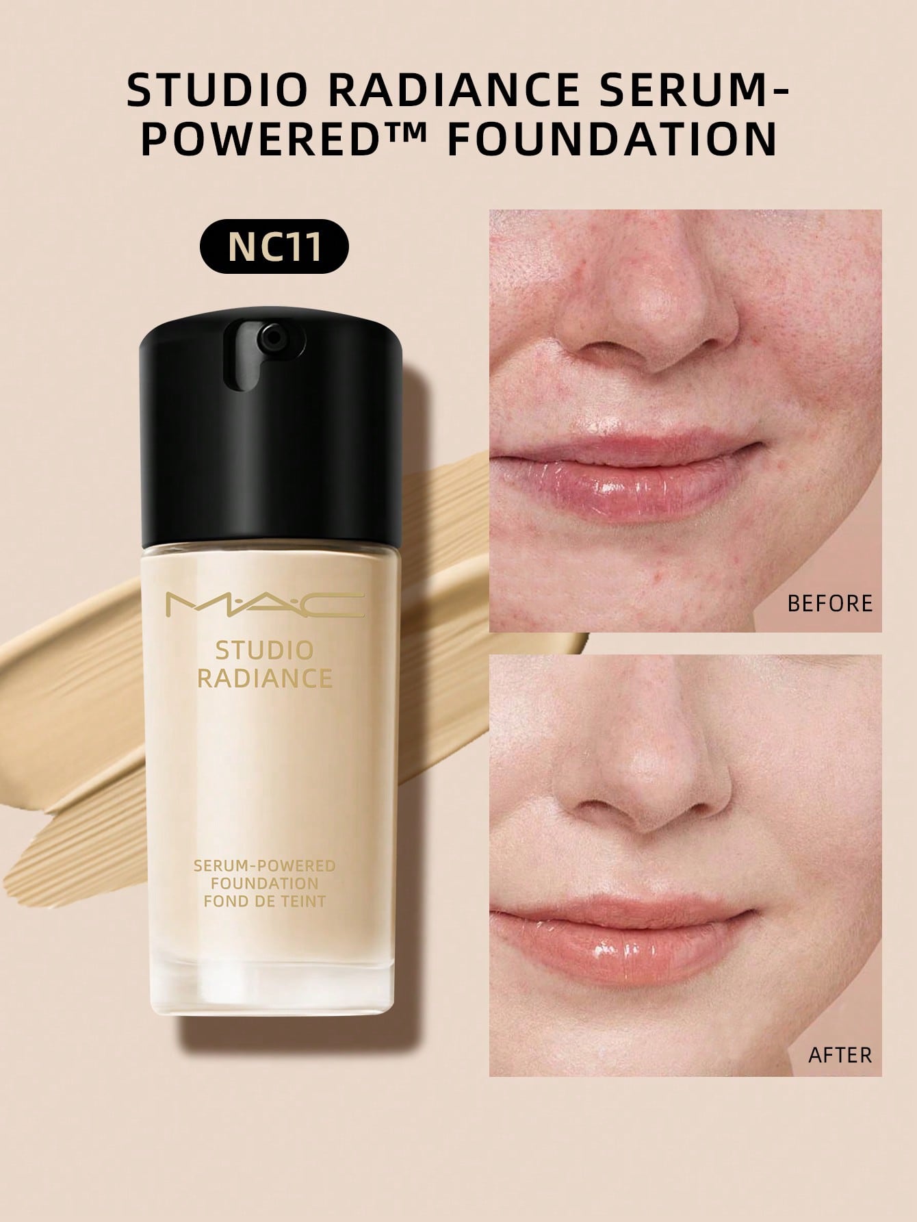 MAC MAC Studio Radiance Serum-Powered™ Foundation NC11 - 1.0 FL.OZ/30ML