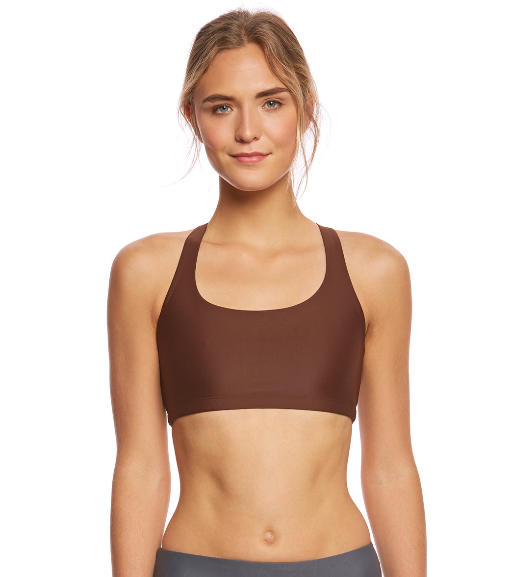 Onzie Chic Yoga Sports Bra Chocolate