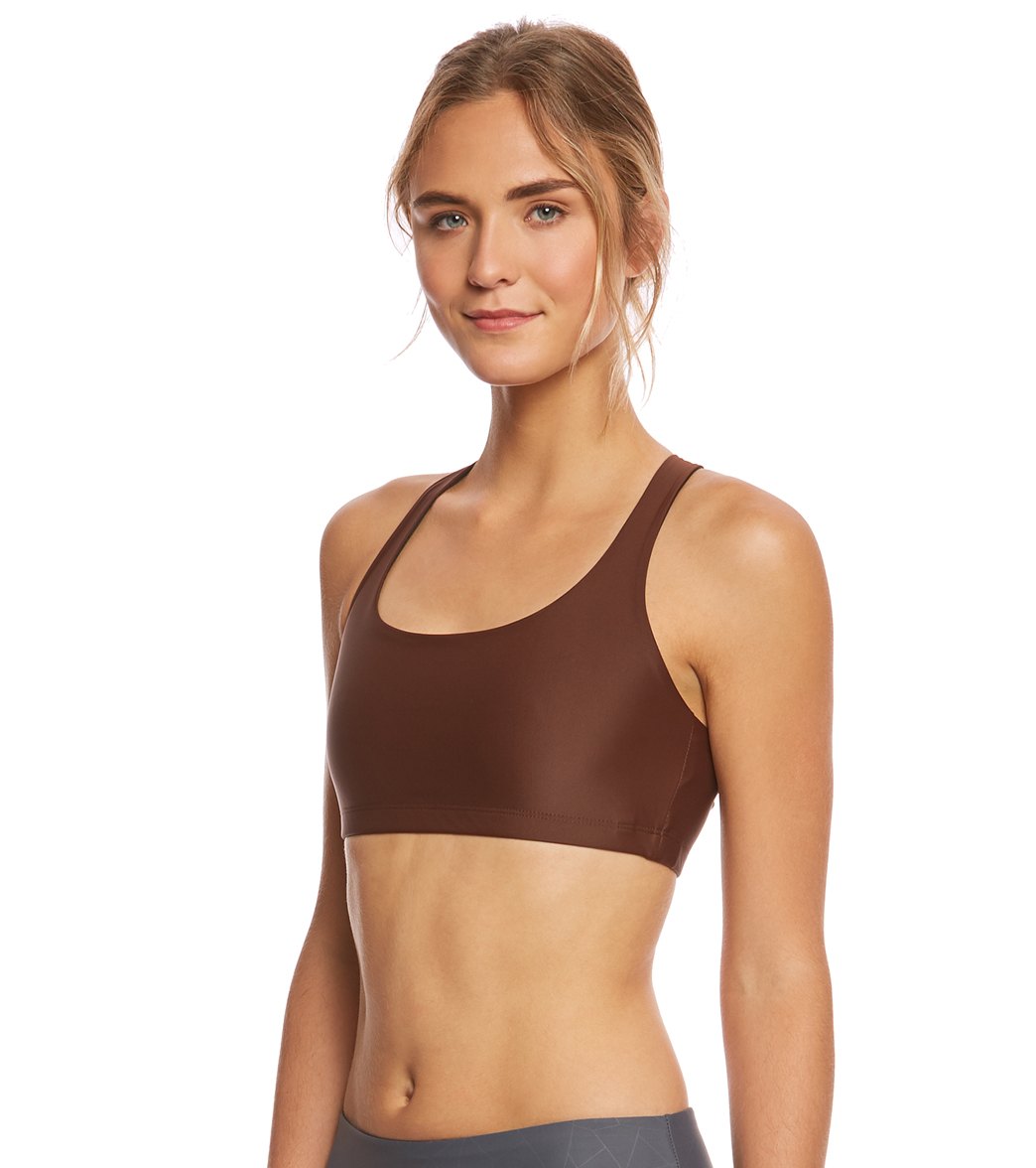 Onzie Chic Yoga Sports Bra Chocolate