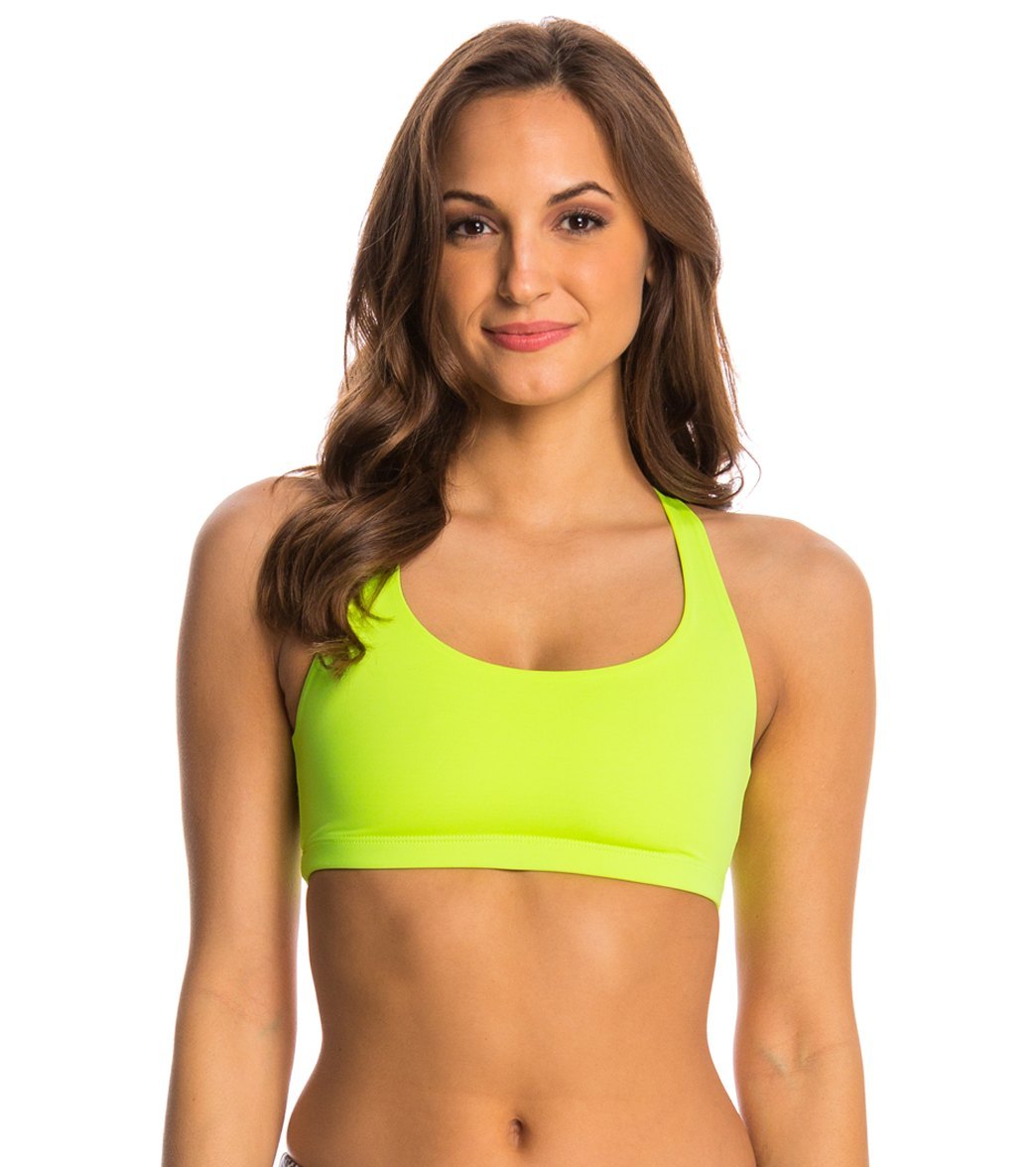 Onzie Chic Yoga Sports Bra Lemon Lime