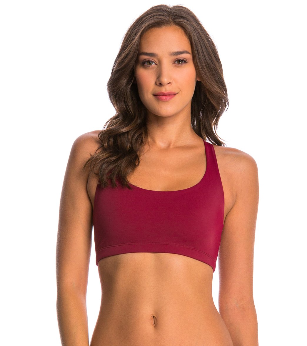 Onzie Chic Yoga Sports Bra Burgundy