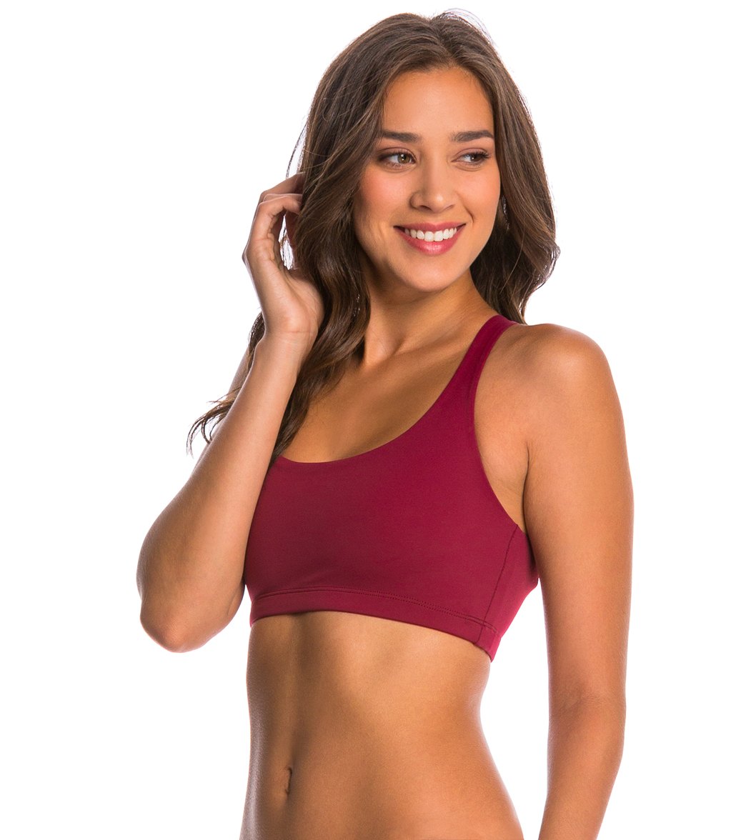 Onzie Chic Yoga Sports Bra Burgundy