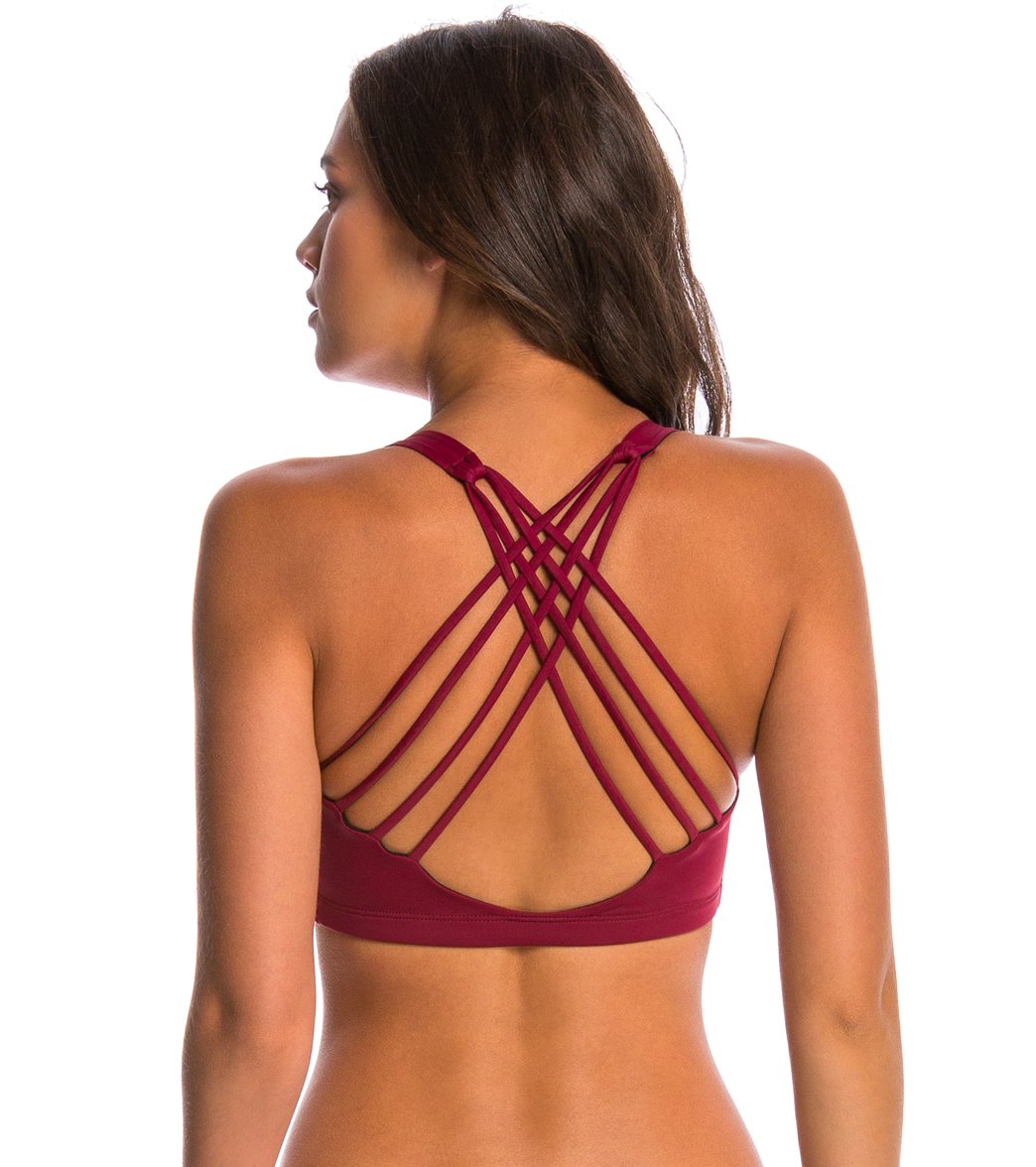 Onzie Chic Yoga Sports Bra Burgundy