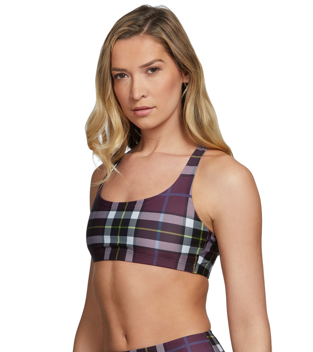 Onzie Chic Yoga Sports Bra Plaid