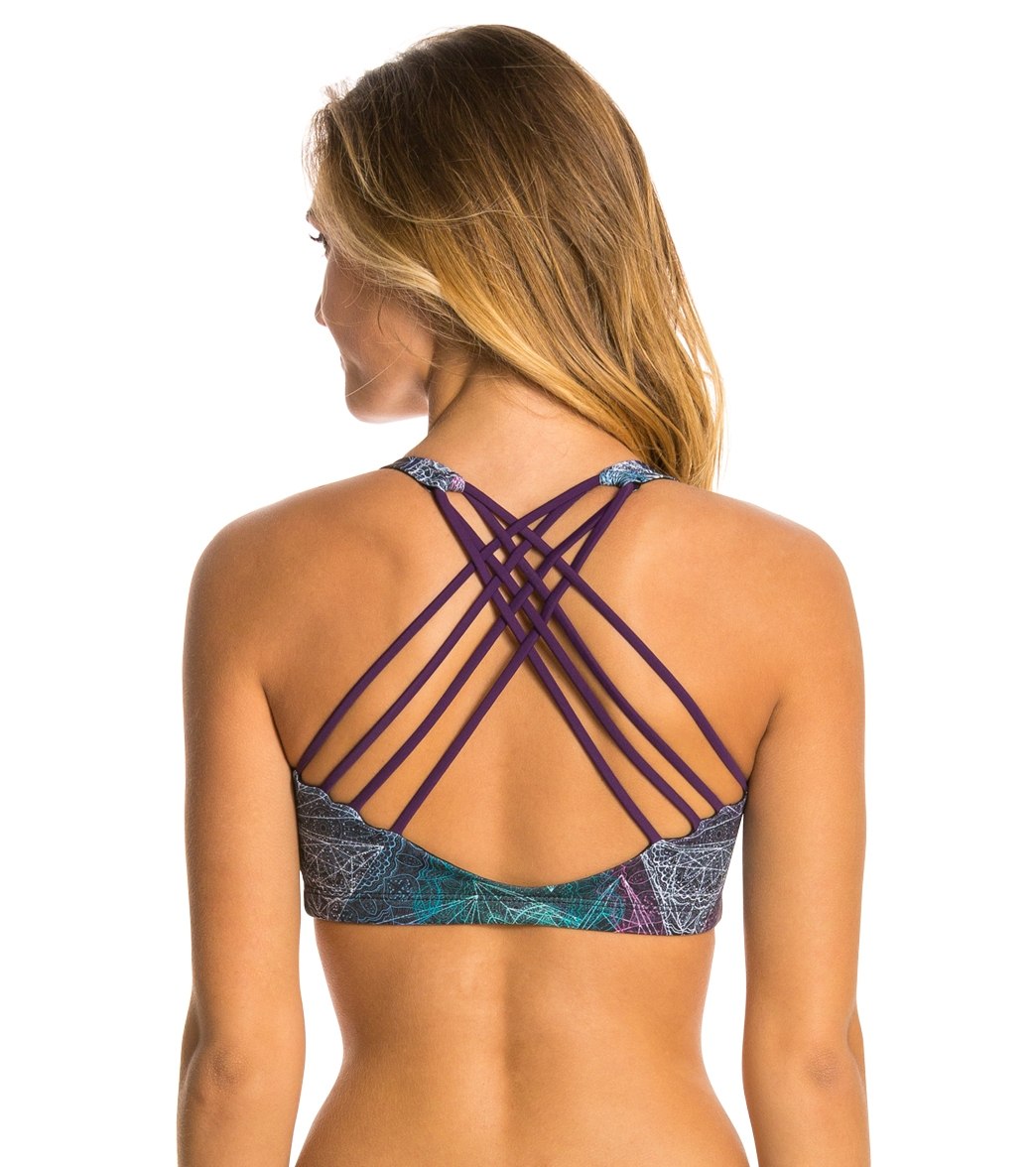 Onzie Chic Yoga Sports Bra Mathematics/Eggplant