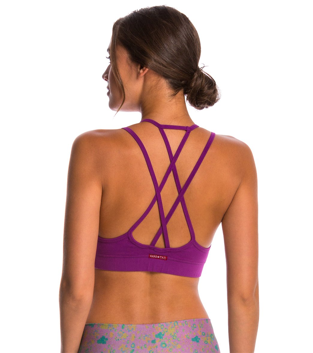 Hard Tail Double Cross Yoga Bra Orchid