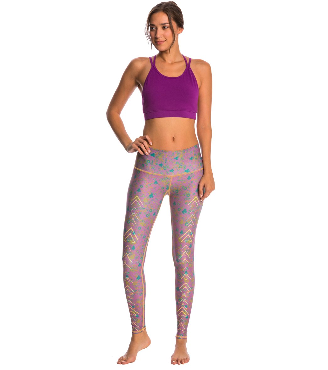 Hard Tail Double Cross Yoga Bra Orchid