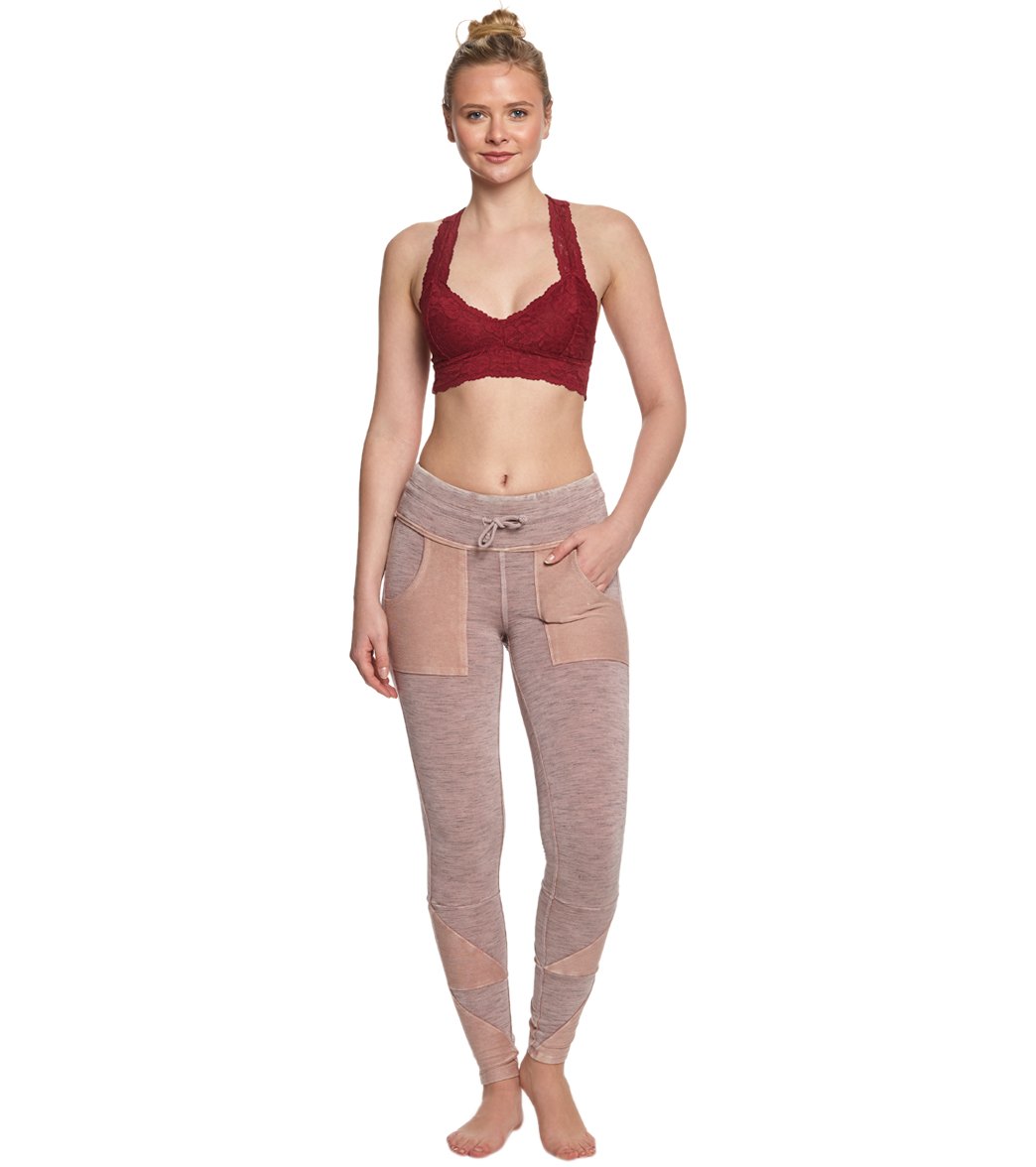 Free People Galloon Lace Racerback Bra Wine