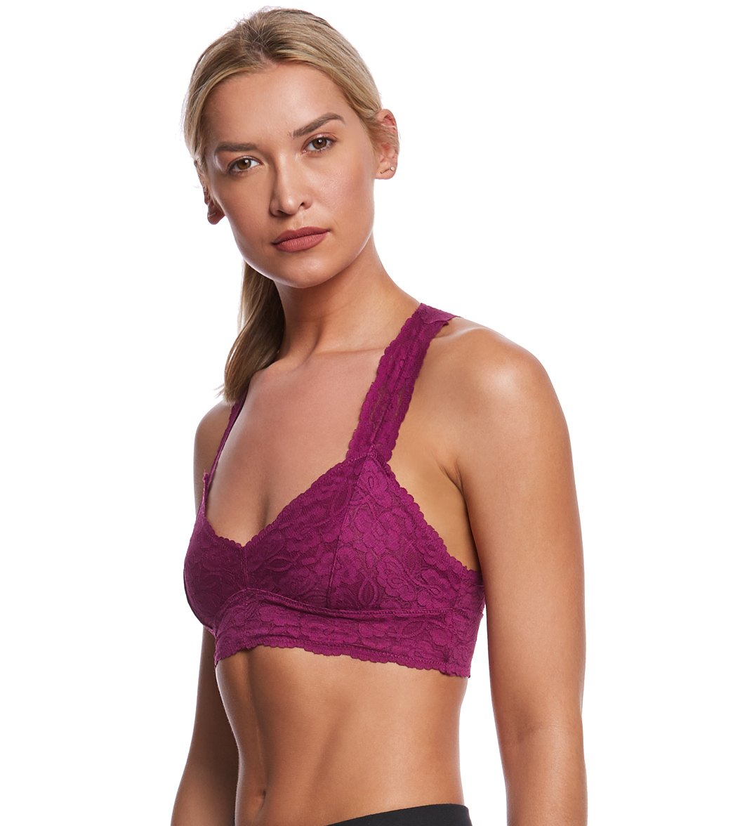 Free People Galloon Lace Racerback Bra Plum