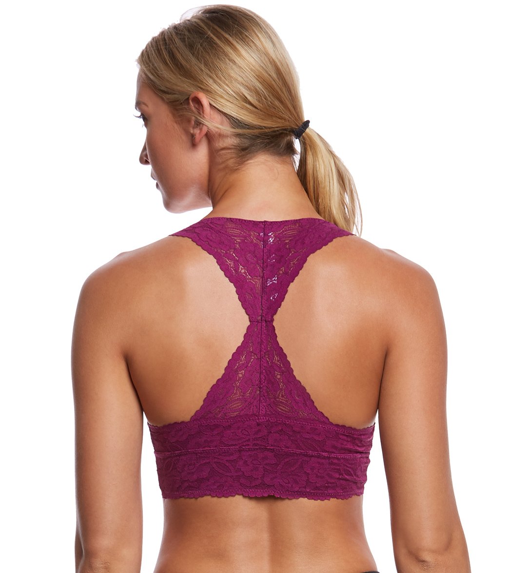 Free People Galloon Lace Racerback Bra Plum