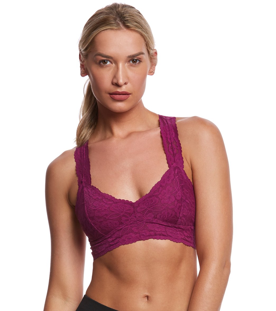 Free People Galloon Lace Racerback Bra Plum