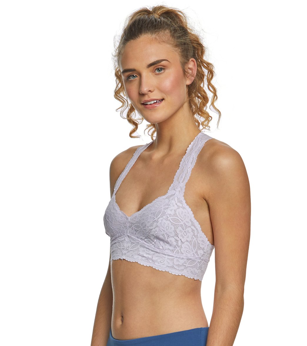 Free People Galloon Lace Racerback Bra Lilac