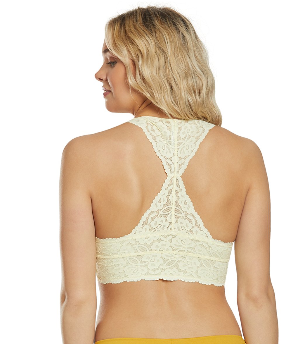 Free People Galloon Lace Racerback Bra Yellow