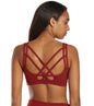 Everyday Yoga Radiant Solid Strappy Back Sports Bra Auburn Red