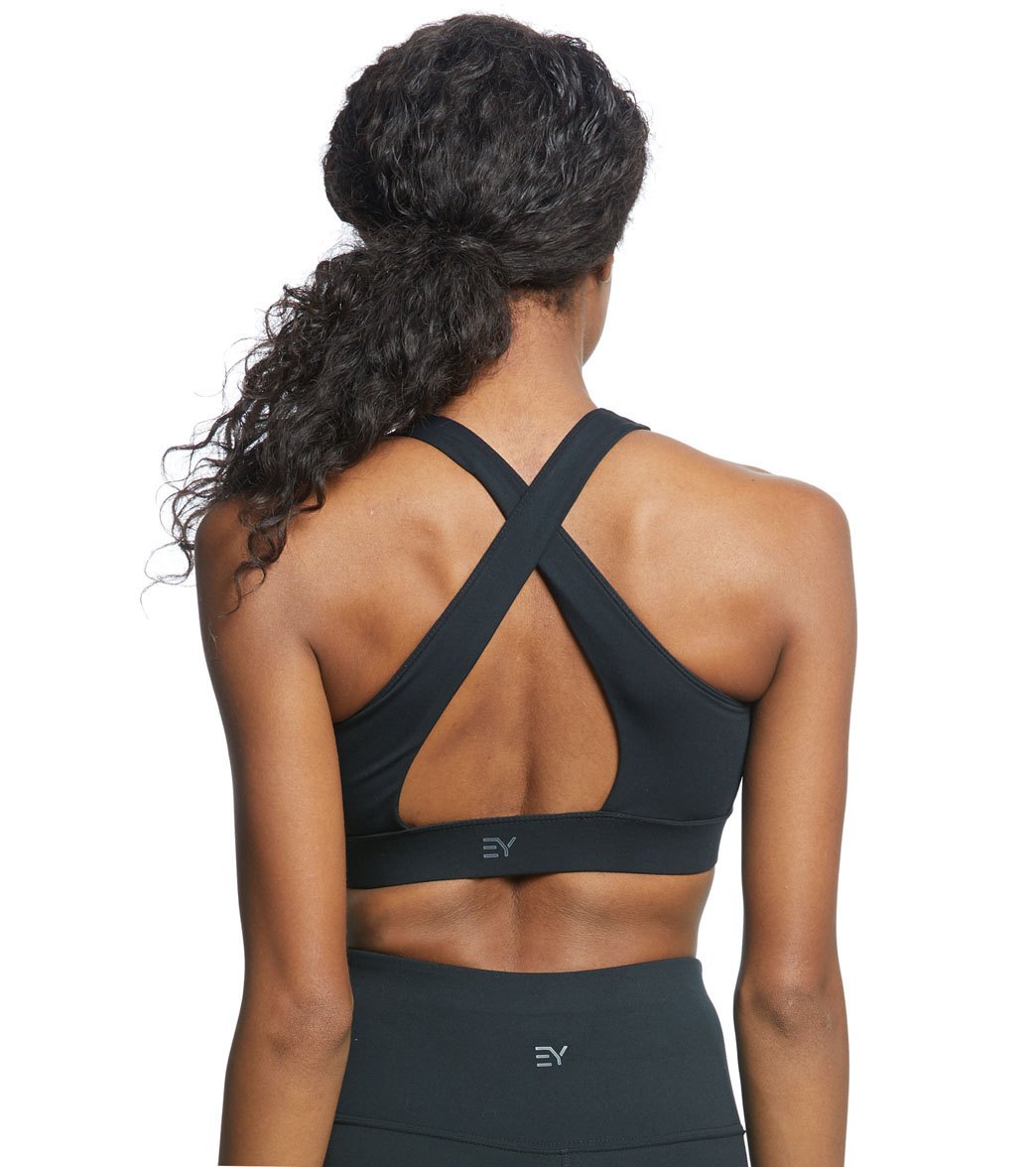 Everyday Yoga Warrior X High Neck Sports Bra Black