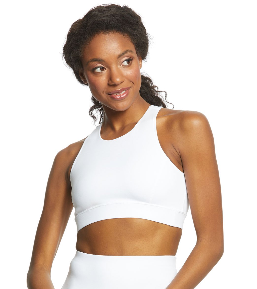 Everyday Yoga Warrior X High Neck Sports Bra White