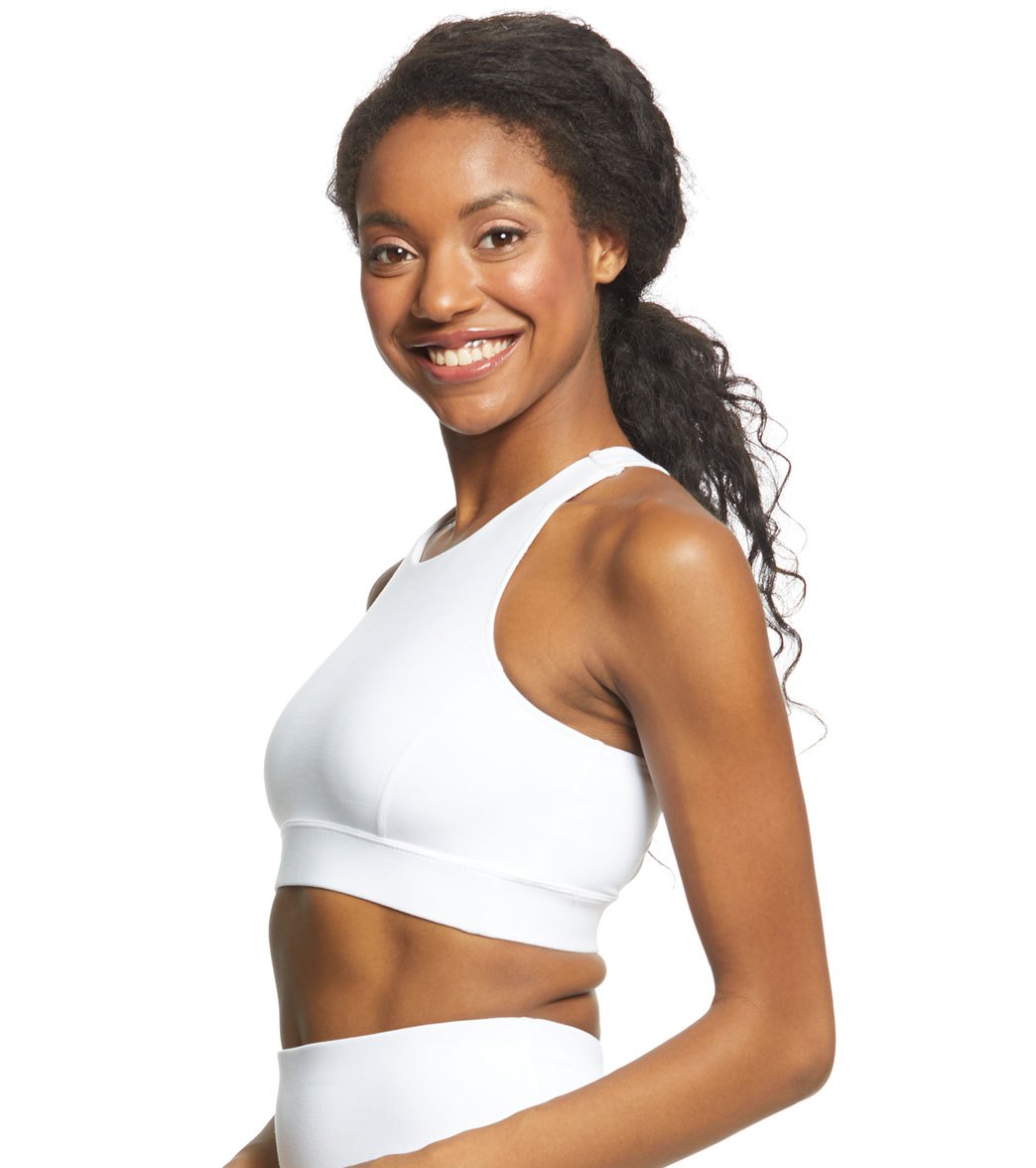 Everyday Yoga Warrior X High Neck Sports Bra White