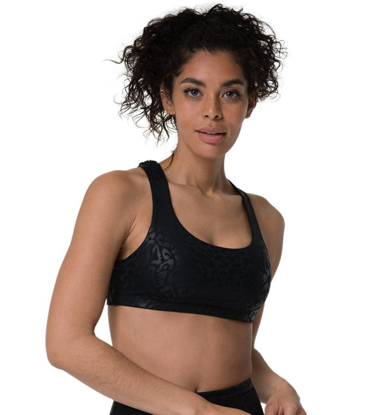 Onzie Mudra Yoga Sports Bra Night Leopard