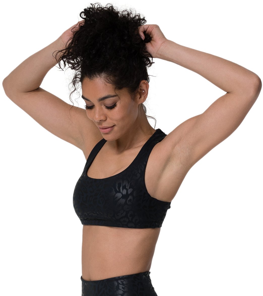 Onzie Mudra Yoga Sports Bra Night Leopard