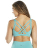 Everyday Yoga Radiant Solid Strappy Back Sports Bra Agate Green