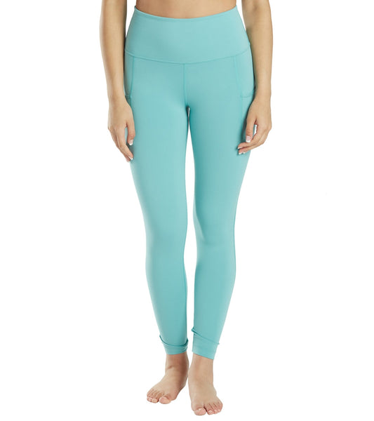 Everyday Yoga High Waisted Go-To Pocket 7/8 Leggings 25" Agate Green