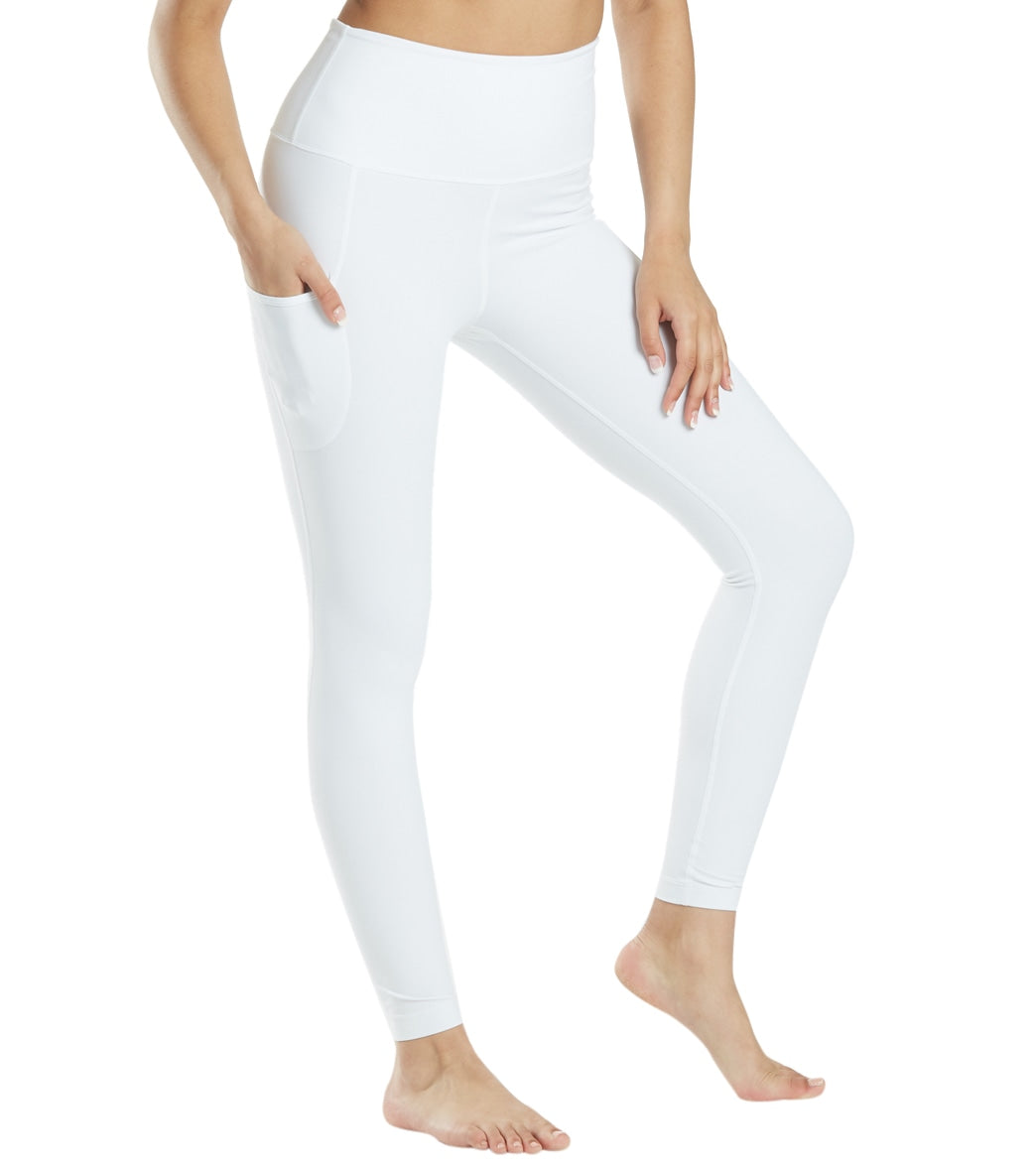 Everyday Yoga High Waisted Go-To Pocket 7/8 Leggings 25" White