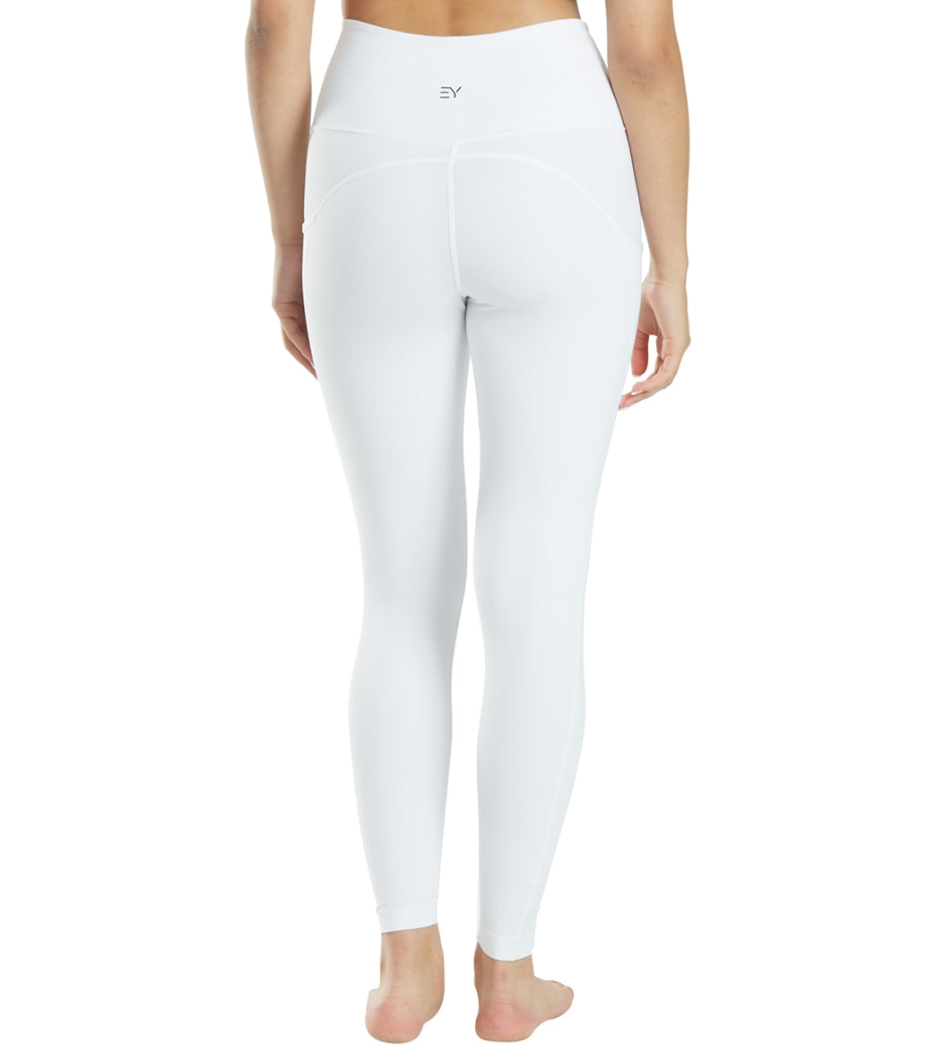 Everyday Yoga High Waisted Go-To Pocket 7/8 Leggings 25" White