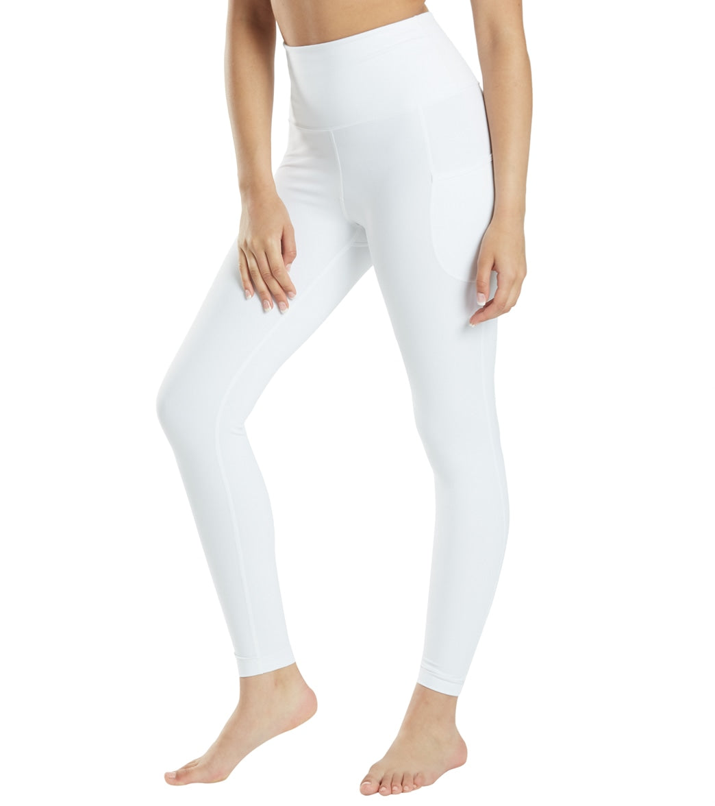 Everyday Yoga High Waisted Go-To Pocket 7/8 Leggings 25" White