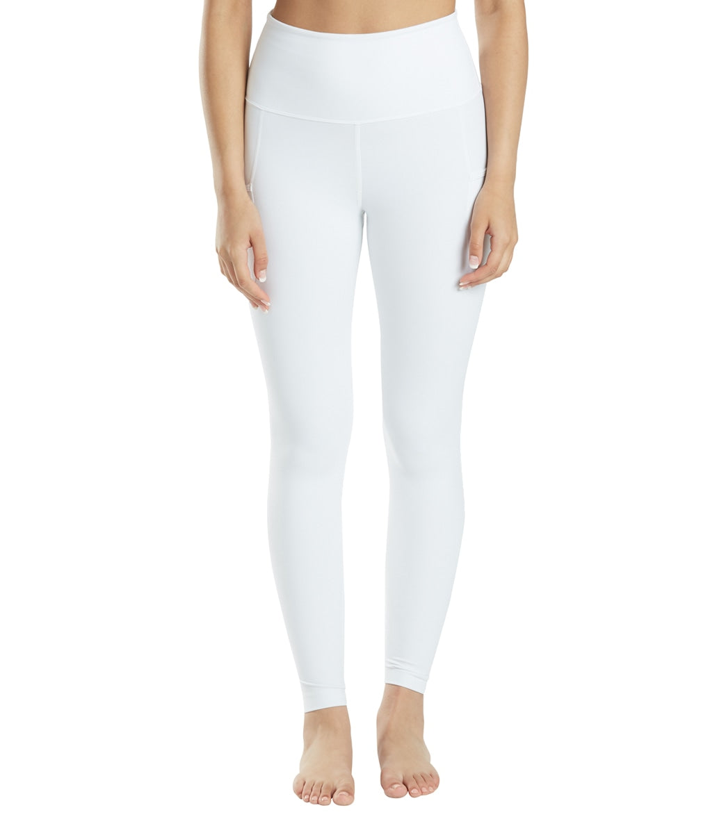 Everyday Yoga High Waisted Go-To Pocket 7/8 Leggings 25" White