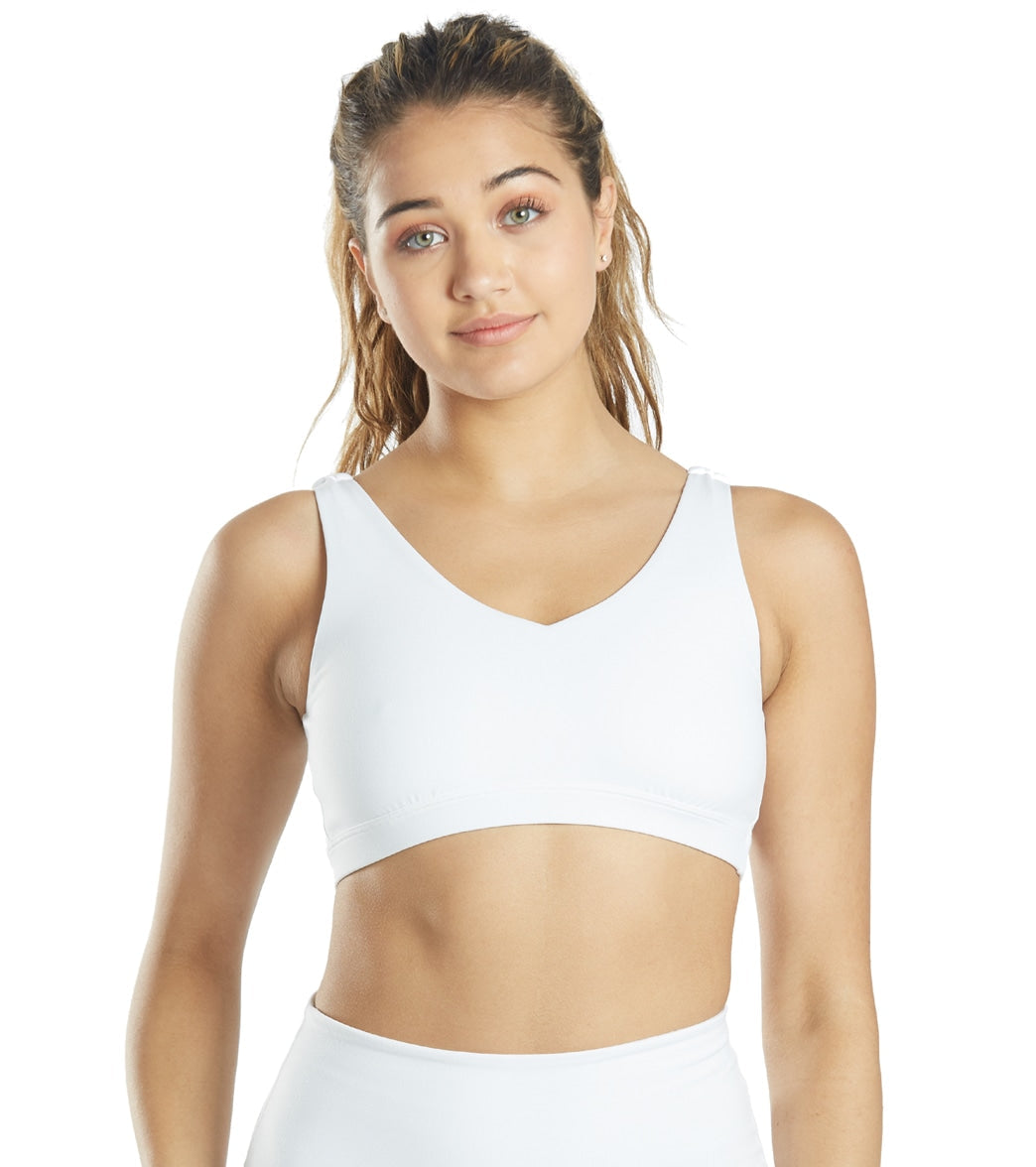 Everyday Yoga Embrace Thick Strap Sports Bra White