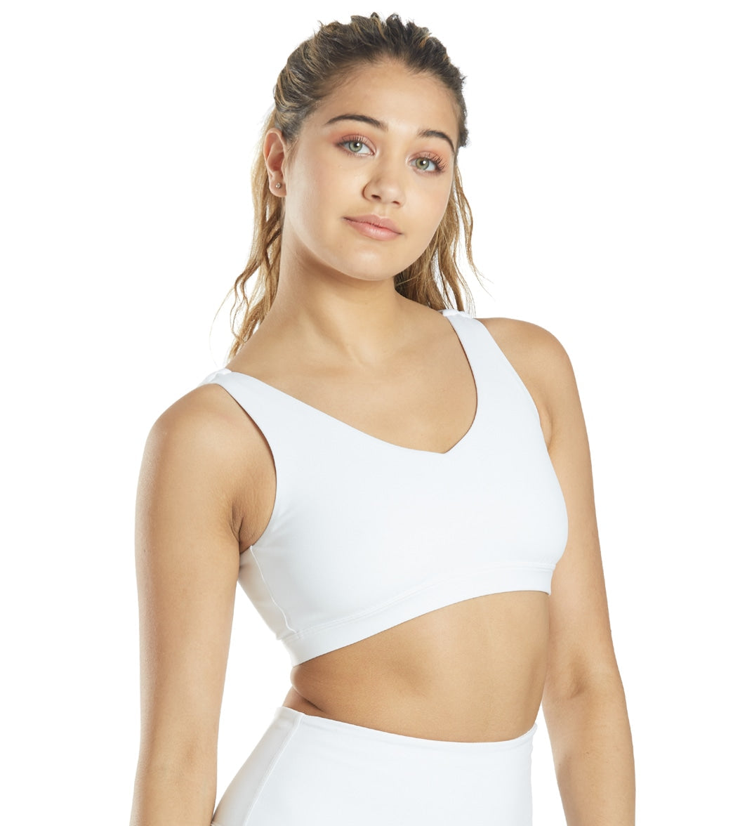 Everyday Yoga Embrace Thick Strap Sports Bra White