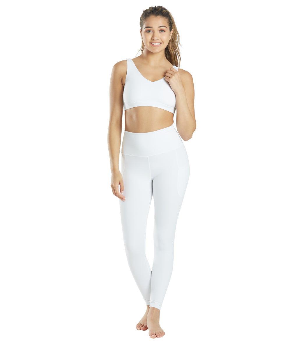 Everyday Yoga Embrace Thick Strap Sports Bra White