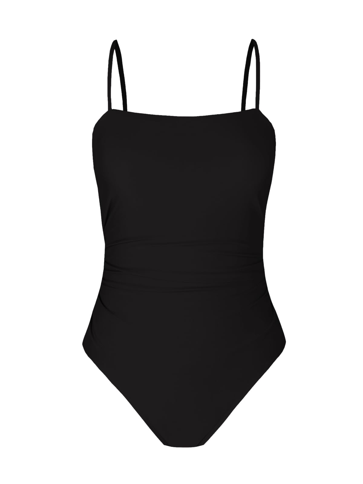 CUPSHE Women Swimsuit One Piece Bathing Suit Square Neck Cutout Back Tummy Control with Adjustable Spaghetti Straps