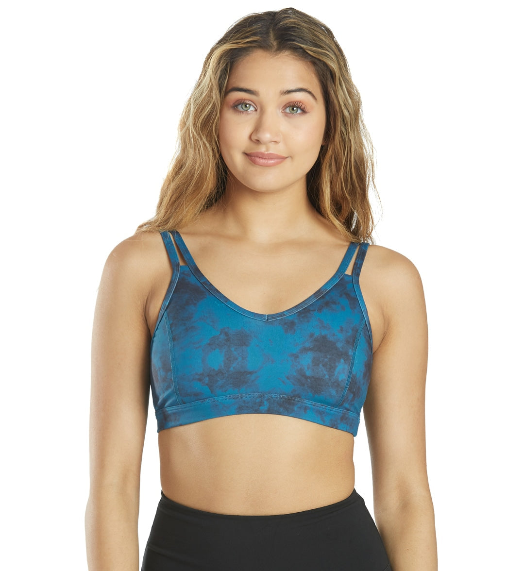 Everyday Yoga Tie Dye Radiant Strappy Back Sports Bra Indigo