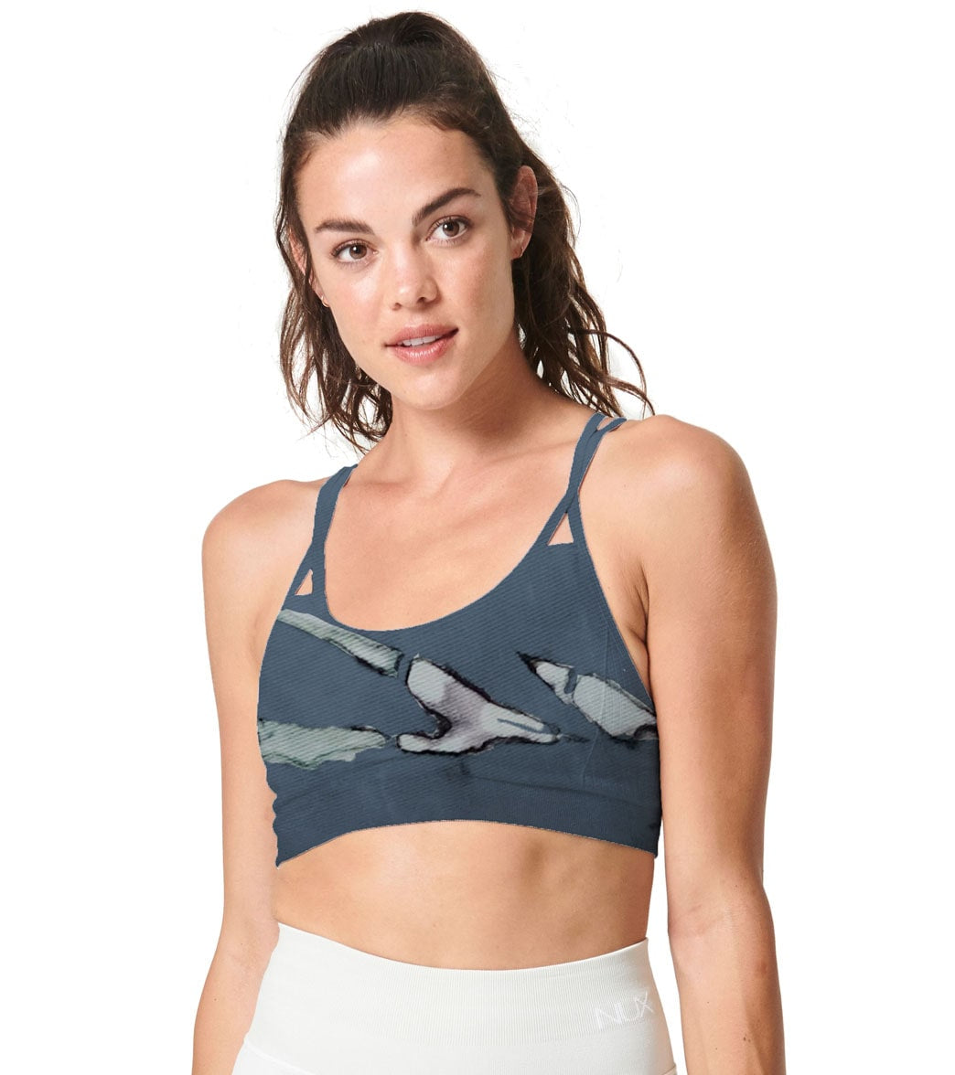 NUX Hand-Dye Levitate Yoga Sports Bra Oceanic Marble