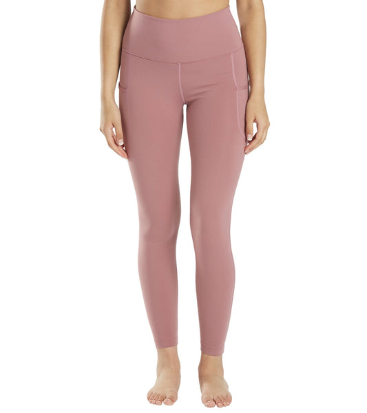 Everyday Yoga High Waisted Go-To Pocket 7/8 Leggings 25" Dusty Rose