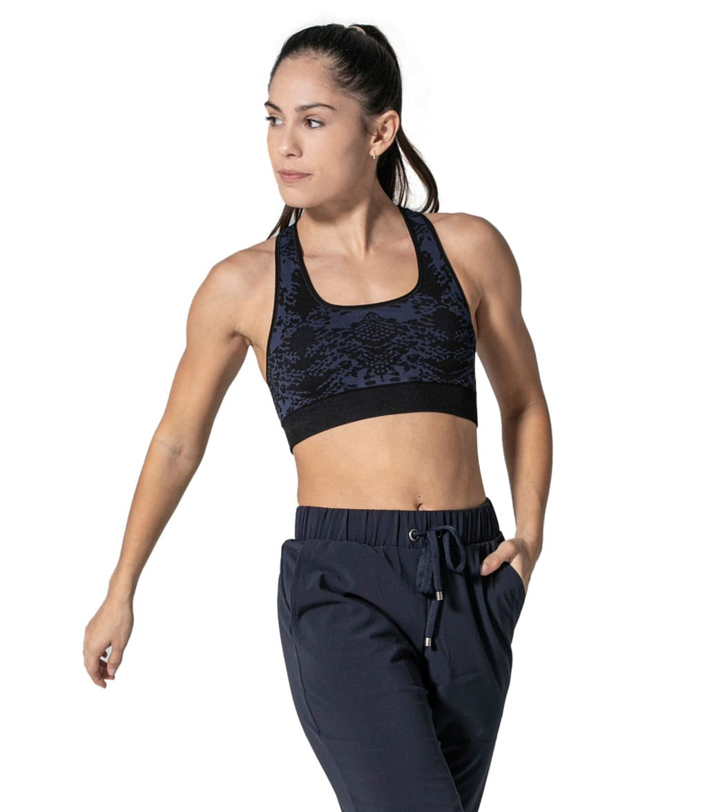 925Fit So Sneaky Yoga Sports Bra Navy