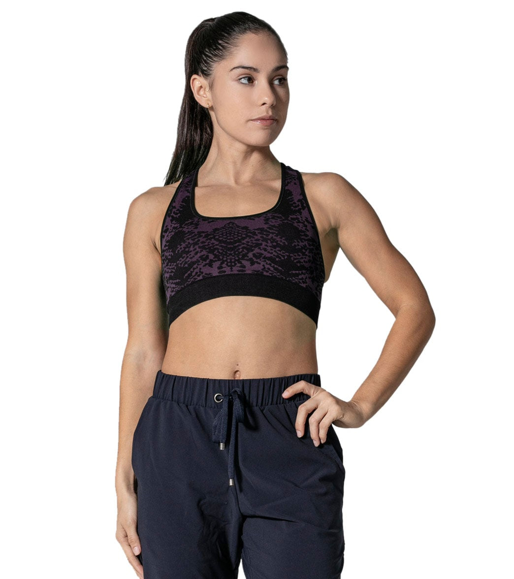 925Fit So Sneaky Yoga Sports Bra Grape