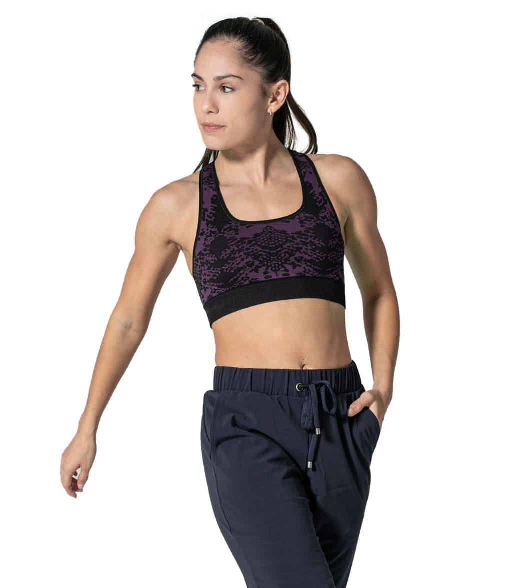 925Fit So Sneaky Yoga Sports Bra Grape