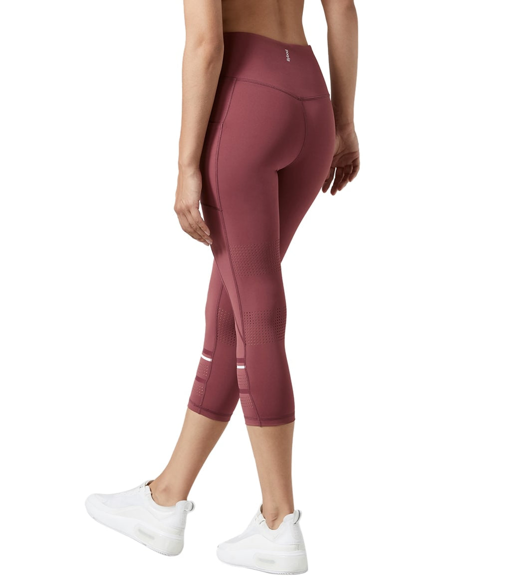 Lilybod Lolah Laser Cut 7/8 Yoga Leggings Apple Butter